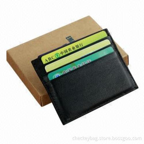 Leather Card Holder, Available in Various Colors